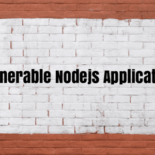 vulnerable node.js application
