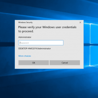 Windows active user credential