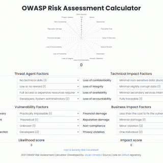 OWASP Risk Assessment Calculator