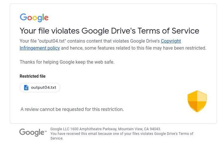 Google Drive security issues
