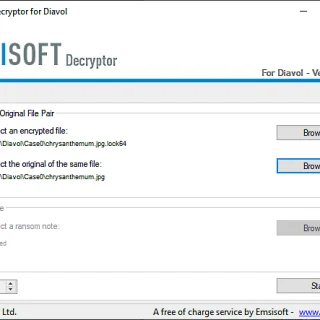 Diavol ransomware decryptor