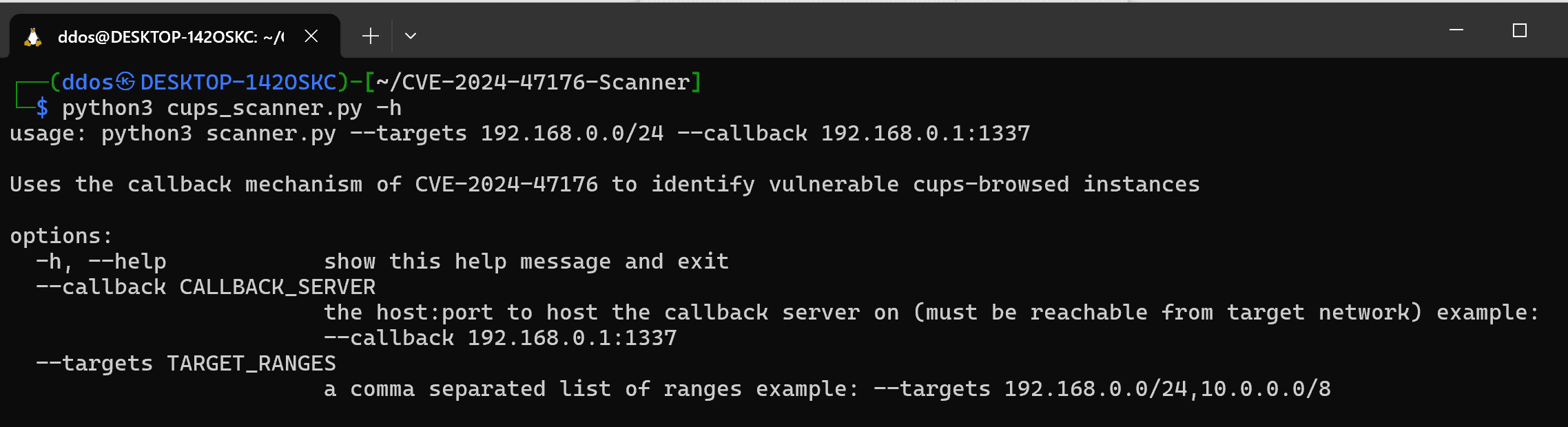 CVE-2024-47176 Vulnerability Scanner